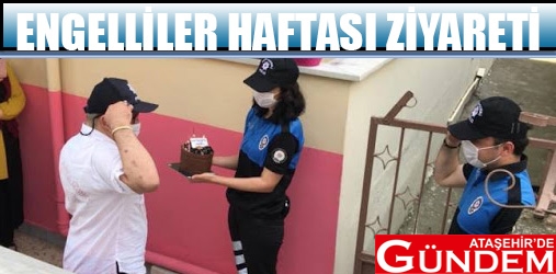 POLİSTEN VATANDAŞA MORAL ZİYARETİ ENGELLİLER HAFTASI